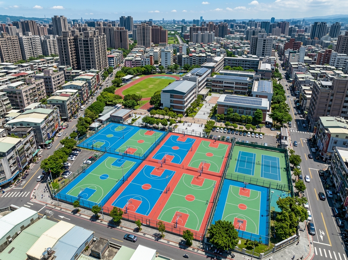 三明市塑胶跑道硅PU篮球场 - 方案